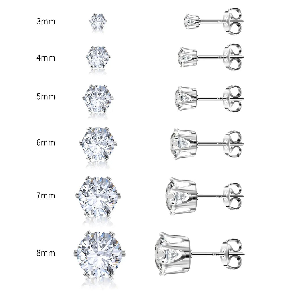 Classic Stud Earrings Set Lightweight Hypoallergenic Everyday Shine Confidence